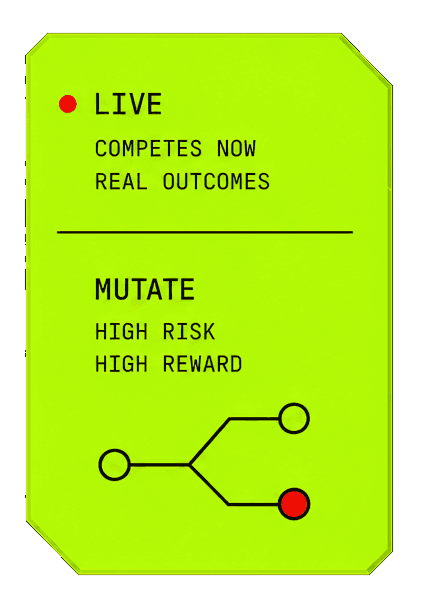 Live / Mutate strategy card